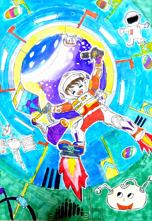 176                      小学一至三年级组三等奖 吴泓纬《太空仓